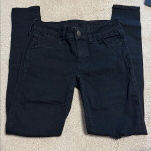 American Eagle Distressed Black Skinny Jeans